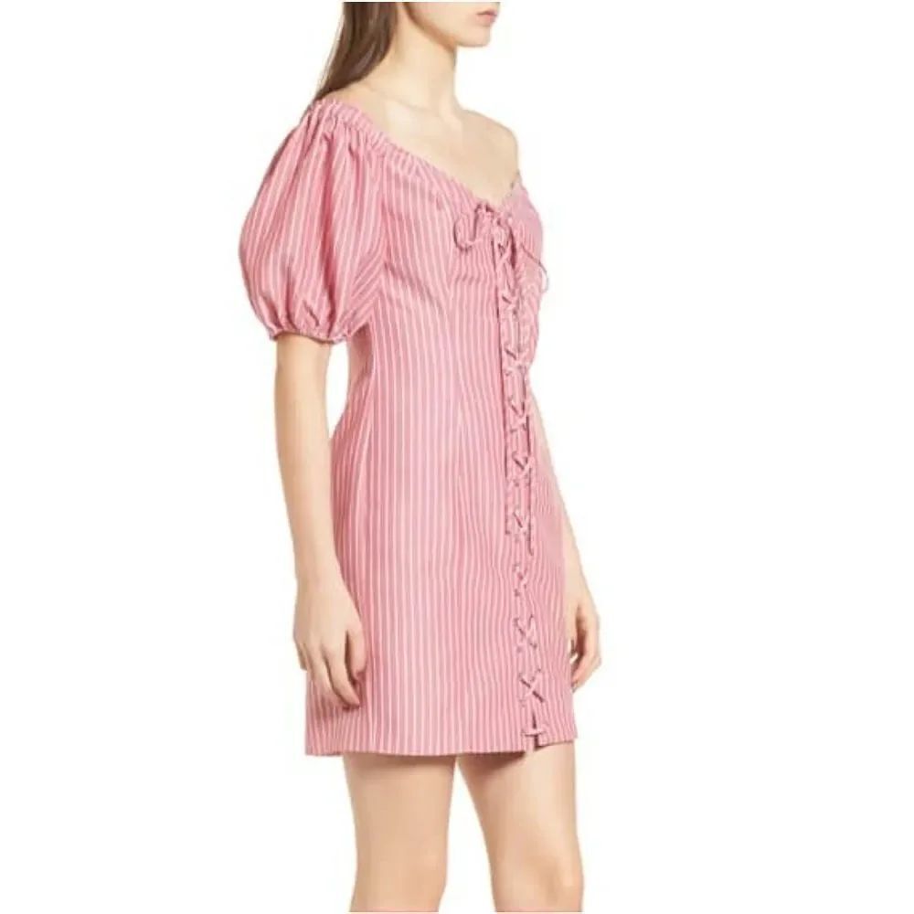 Wayf Frankie Lace-up Mini Dress sz Med NWT